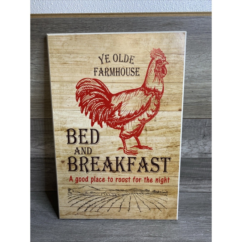 Chicken Vintage Plaque PlatesTin Metal Signs Home Décor Wall Art 8x12